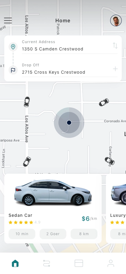 Ride Sharing Mobile App UI Kit - Screenshot 1