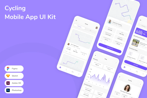 Cycling Mobile App UI Kit