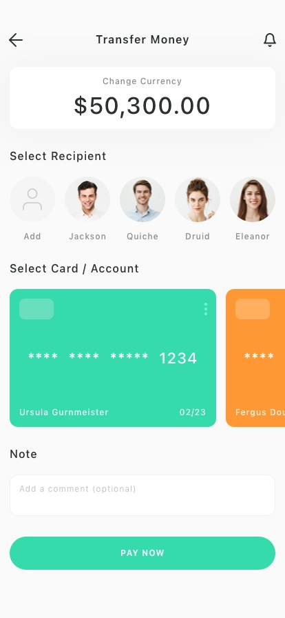 Budget & Transfer Money Mobile App UI Kit - Screenshot 4