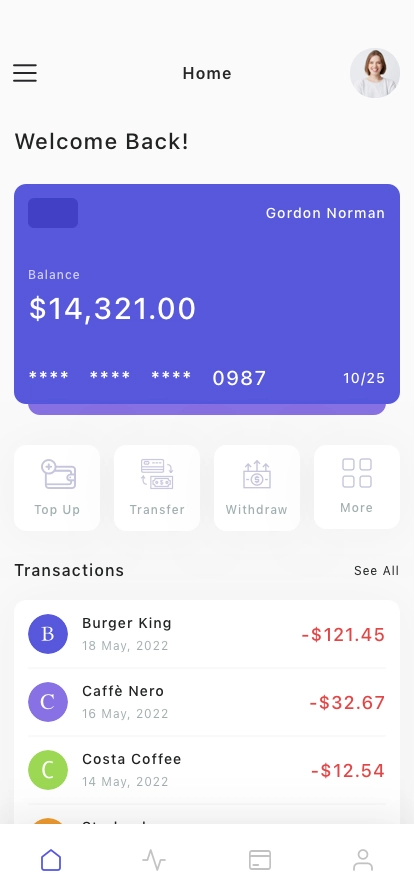 Finance & Banking Mobile App UI Kit - Screenshot 1