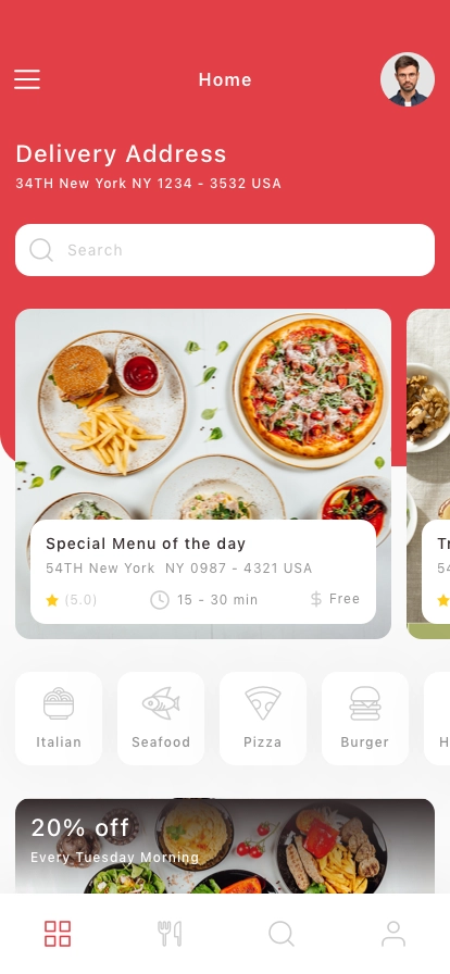 Food Delivery Mobile App UI Kit - Screenshot 1
