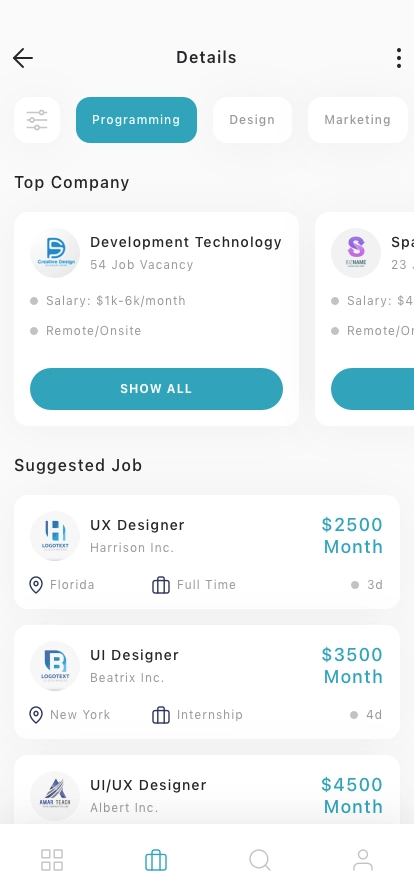 Job Finding Mobile App UI Kit - Screenshot 2