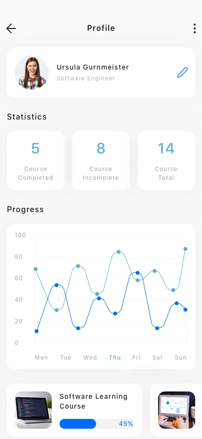Online Courses Mobile App UI Kit - Screenshot 5