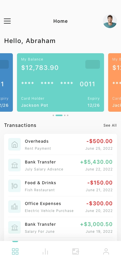Financial Planner Mobile App UI Kit - Screenshot 1