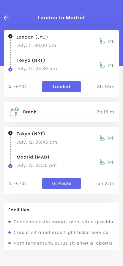 Flight Booking Mobile App UI Kit - Screenshot 2
