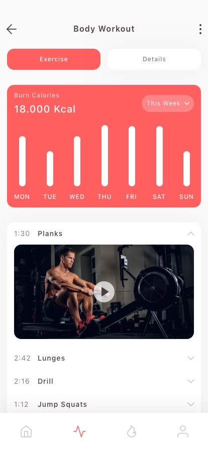Fitness & Tracker Mobile App UI Kit - Screenshot 2