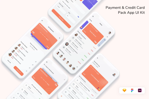 Payment & Credit Card Pack App UI Kit