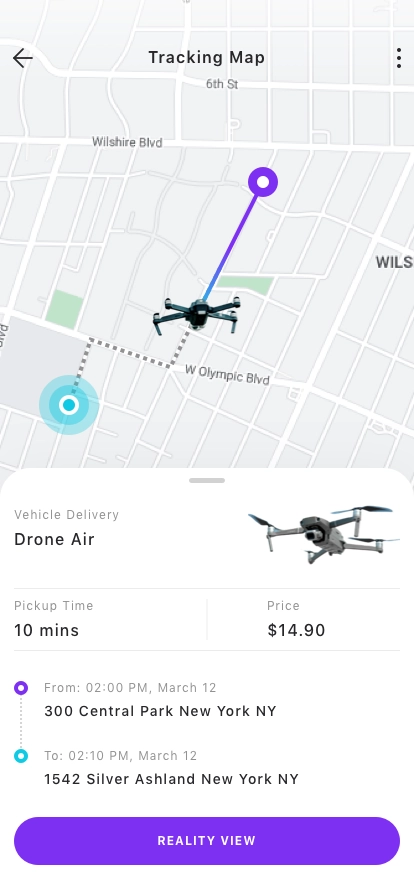 Drone Parcel Tracking App UI Kit for Figma, Sketch & XD | UIworkshop