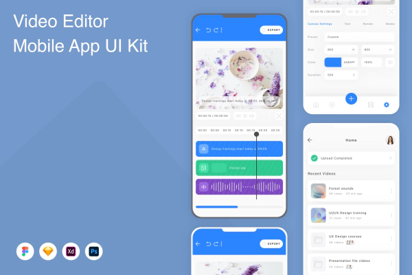 Video Editor Mobile App UI Kit