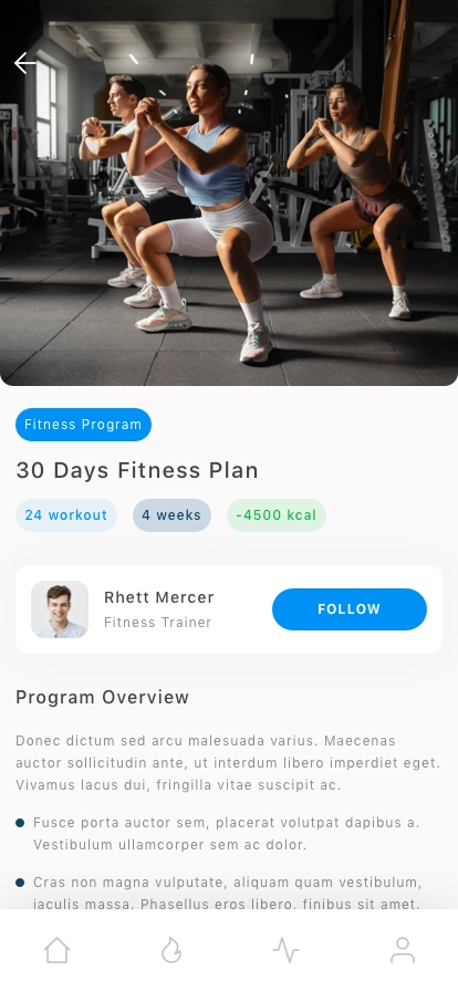 Fitness Mobile App UI Kit - Screenshot 4