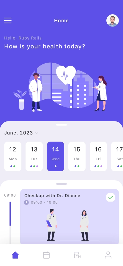 Medicine Reminder Mobile App UI Kit - Screenshot 1