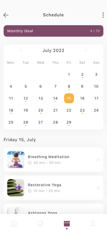 Yoga & Meditation Mobile App UI Kit - Screenshot 2