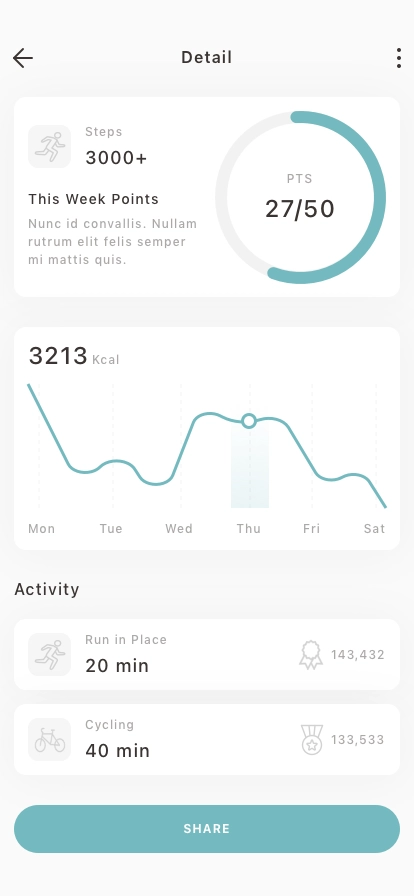 Workout & Fitness Mobile App UI Kit - Screenshot 4