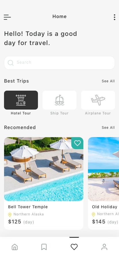 AI Travel Search Mobile App UI Kit - Screenshot 1