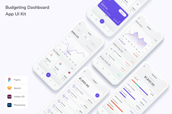 Budgeting Dashboard App UI Kit