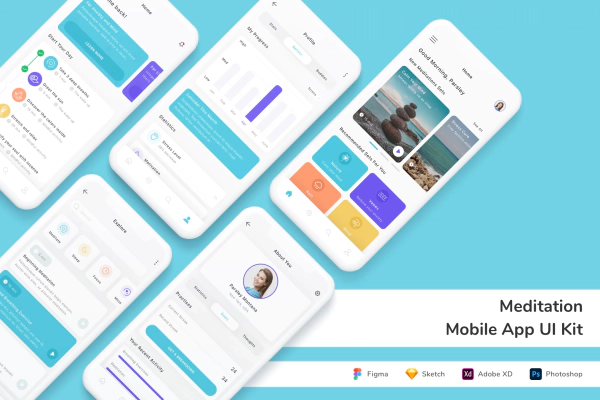 Meditation Mobile App UI Kit