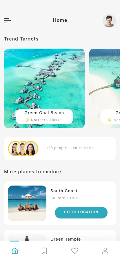 Travel Search Mobile App UI Kit - Screenshot 1