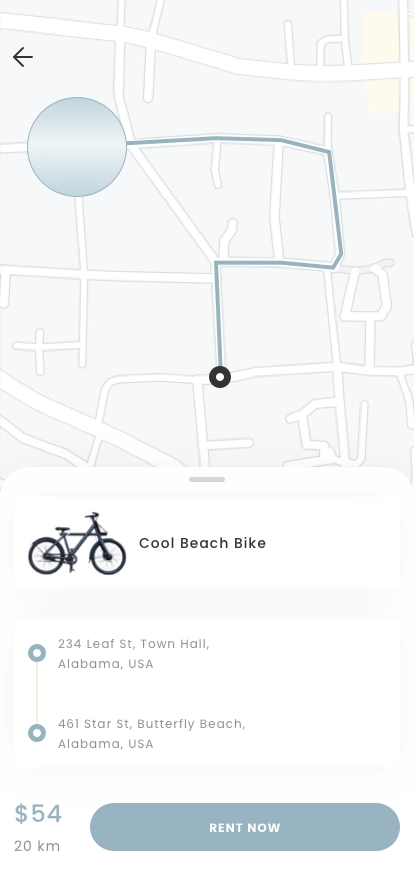 Bicycle Rental Mobile App UI Kit - Screenshot 4