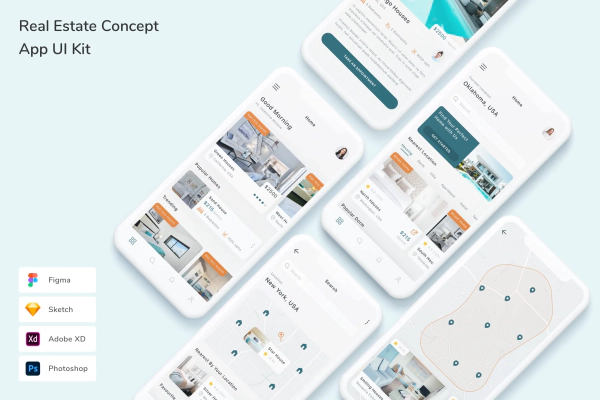 Real Estate Concept App UI Kit