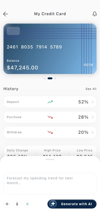 AI DeFi & Banking Mobile App UI Kit - Screenshot 1