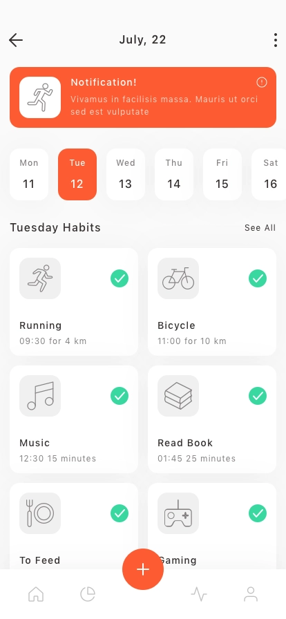 Habit Tracker Mobile App UI Kit - Screenshot 3