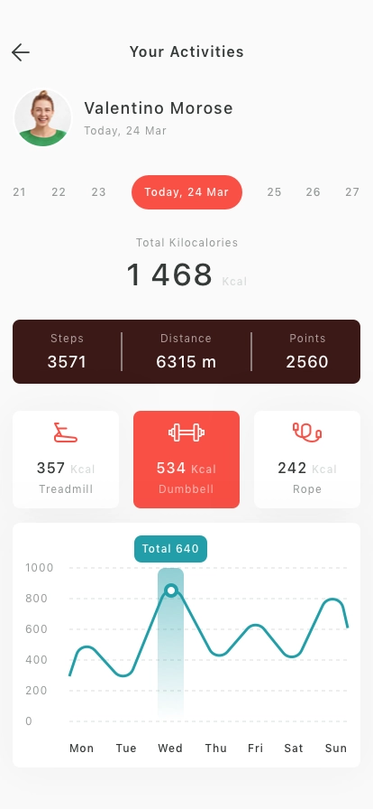 Fitness & Health Mobile App UI Kit - Screenshot 3