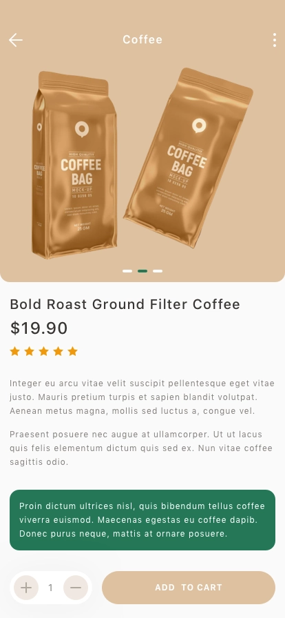 Coffee Shop Mobile App UI Kit - Screenshot 4