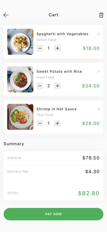 Food Ordering Mobile App UI Kit - Screenshot 4