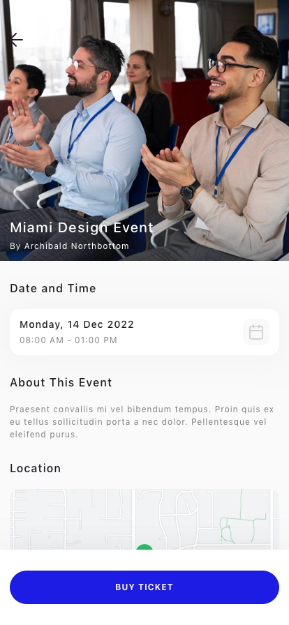 Event Booking Mobile App UI Kit for Figma, Sketch & XD | UIworkshop
