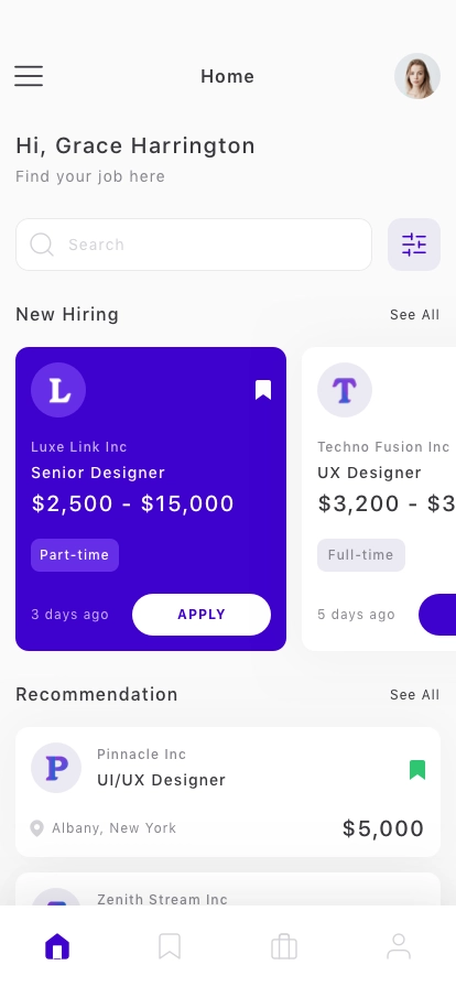 Job Finder Mobile App UI Kit - Screenshot 1