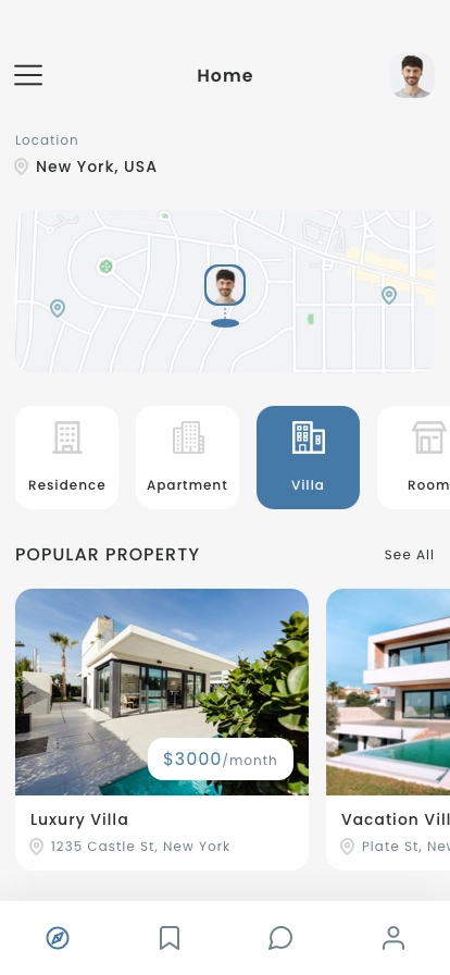 Property Rent Mobile App UI Kit - Screenshot 1