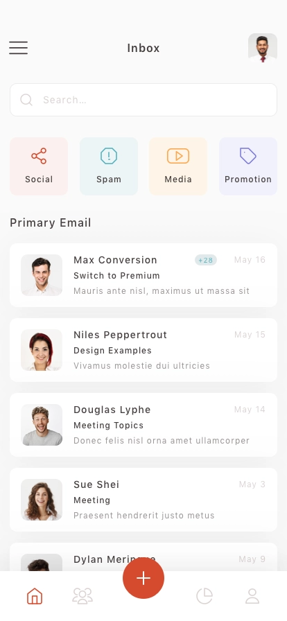 Email Newsletter App UI Kit for Figma, Sketch & XD | UIworkshop