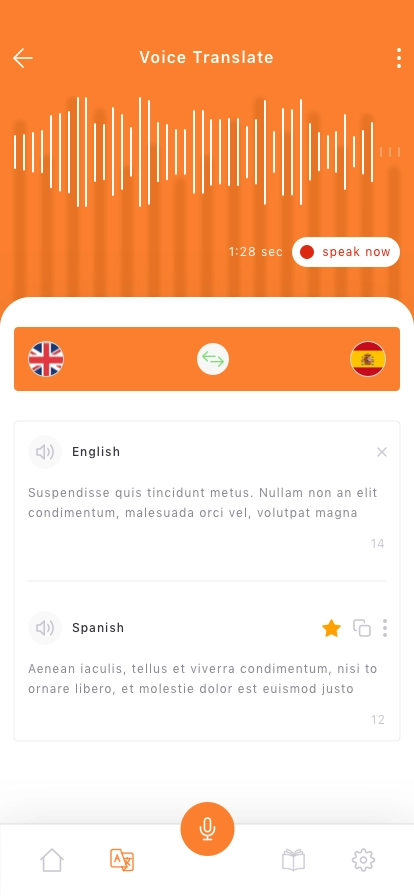 Dictionary & Language Translate Mobile App UI Kit - Screenshot 4