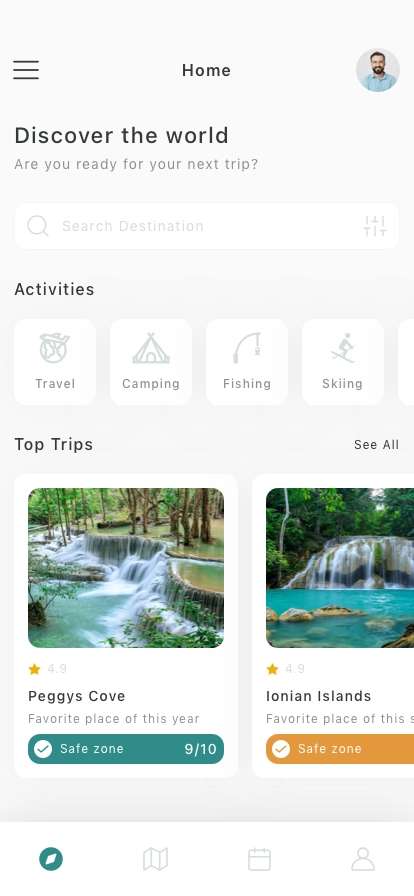 Travel Destination Search Mobile App UI Kit for Figma, Sketch & XD ...