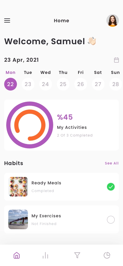 Activity Tracker App UI Kit - Screenshot 1