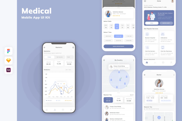 Medical Mobile App UI Kit