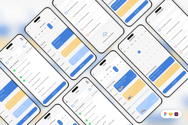 Work Planner Mobile App UI Kit
