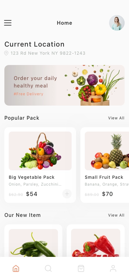 Online Grocery Mobile App UI Kit - Screenshot 1
