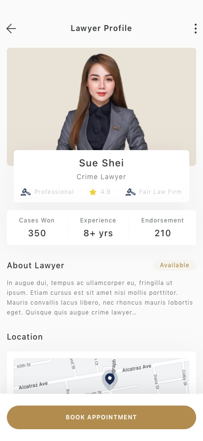 Find Lawyer Mobile App UI Kit - Screenshot 5