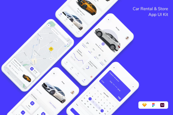 Car Rental & Store App UI Kit