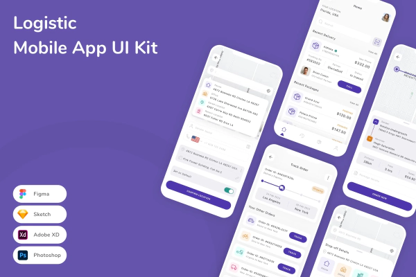Logistic Mobile App UI Kit