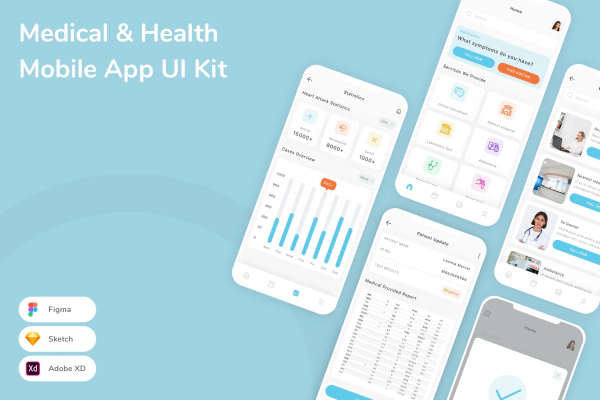 Medical & Health Mobile App UI Kit
