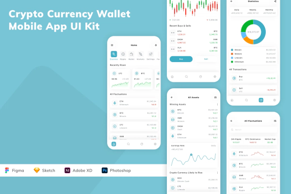 Crypto Currency Wallet Mobile App UI Kit
