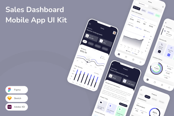 Sales Dashboard Mobile App UI Kit