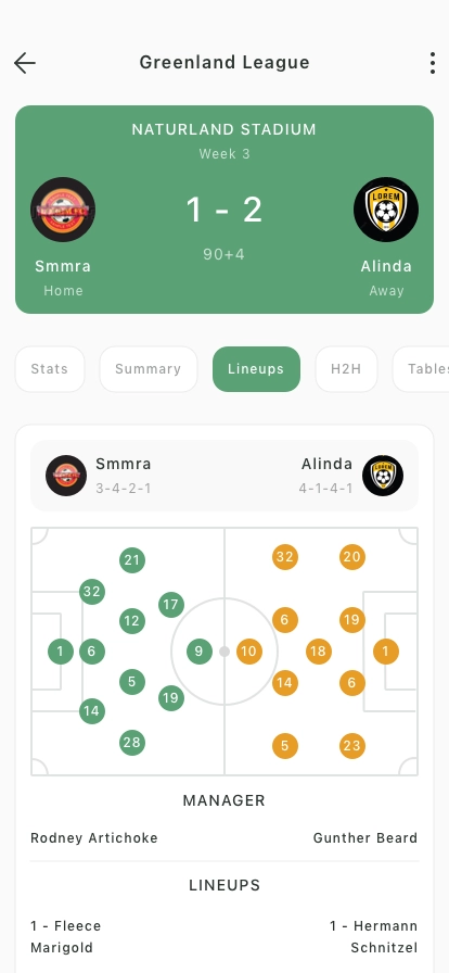 Football Scoreboard Mobile App UI Kit - Screenshot 2