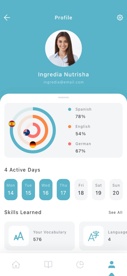 Language Academy Mobile App UI Kit - Screenshot 4