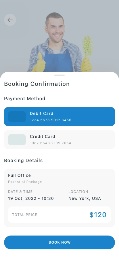 Cleaning Service Mobile App UI Kit - Screenshot 2