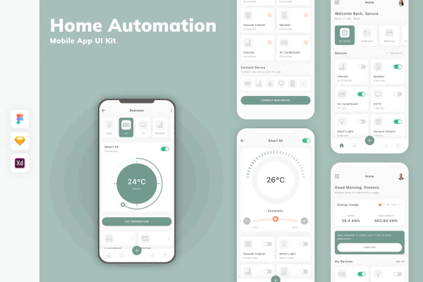 Home Automation Mobile App UI Kit