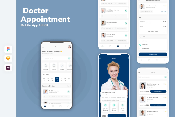 Doctor Appointment Mobile App UI Kit