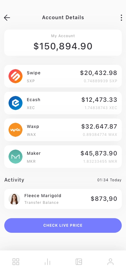 Cryptocurrency Mobile App UI Kit - Screenshot 5
